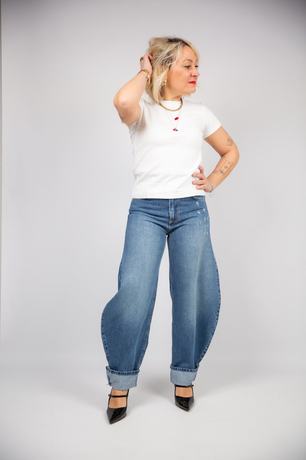 Susy mix Jeans barrel blu medio