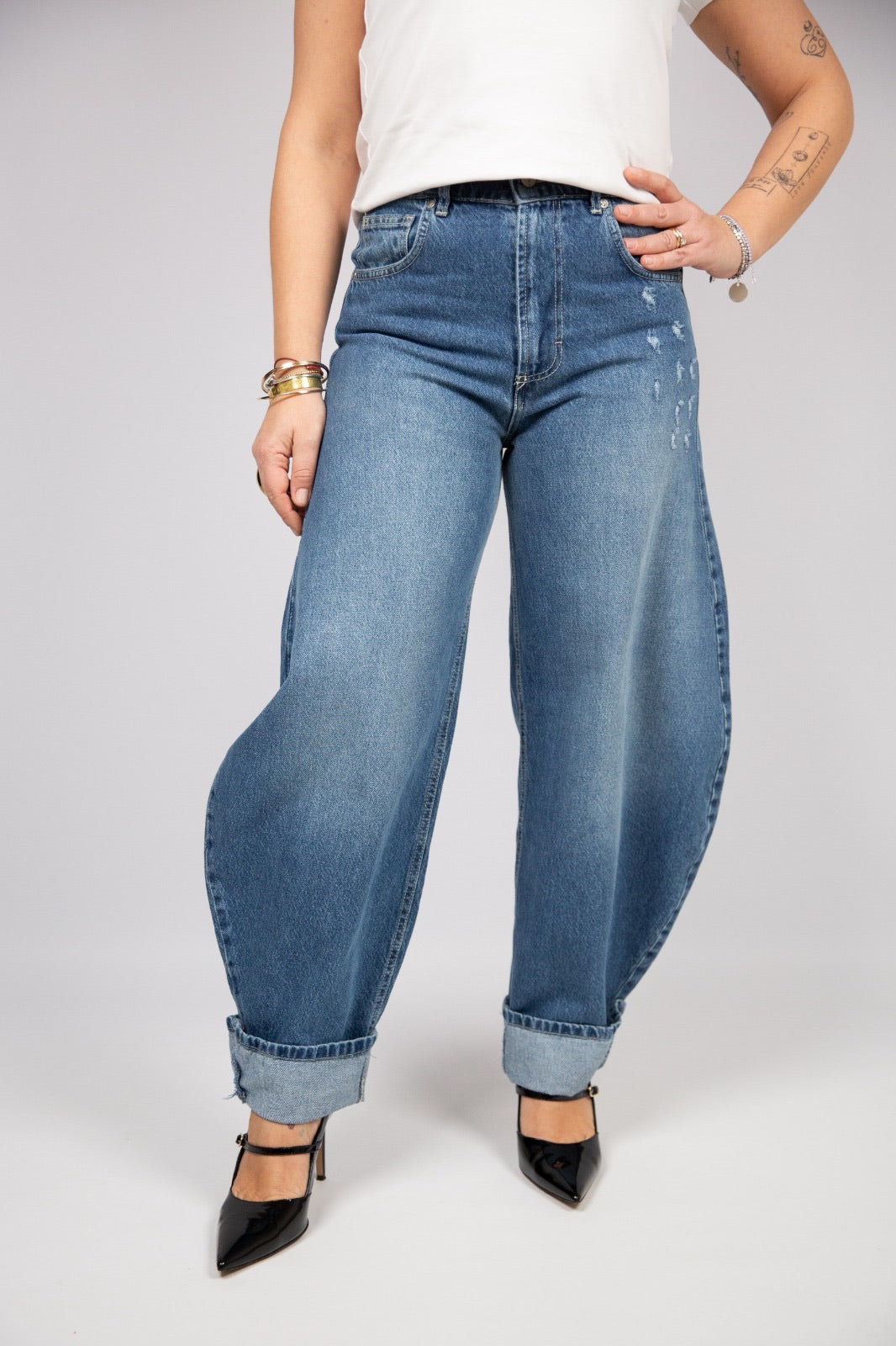 Susy mix Jeans barrel blu medio