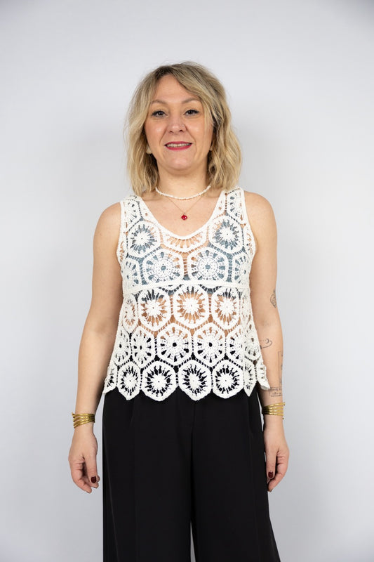 Top Crochet  Bianco | Tensione In | Cremona